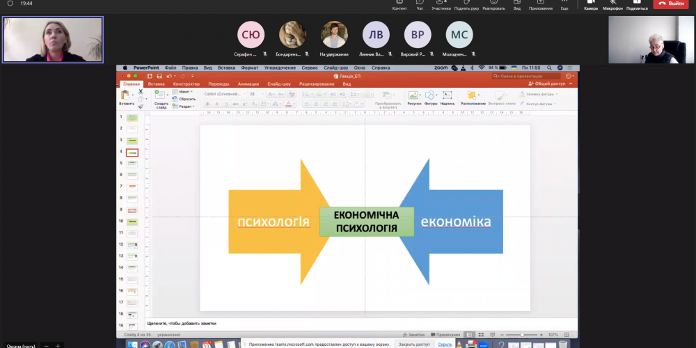 Гостьова лекція з актуальних проблем економічної психології та поведінкової економіки в системі управління