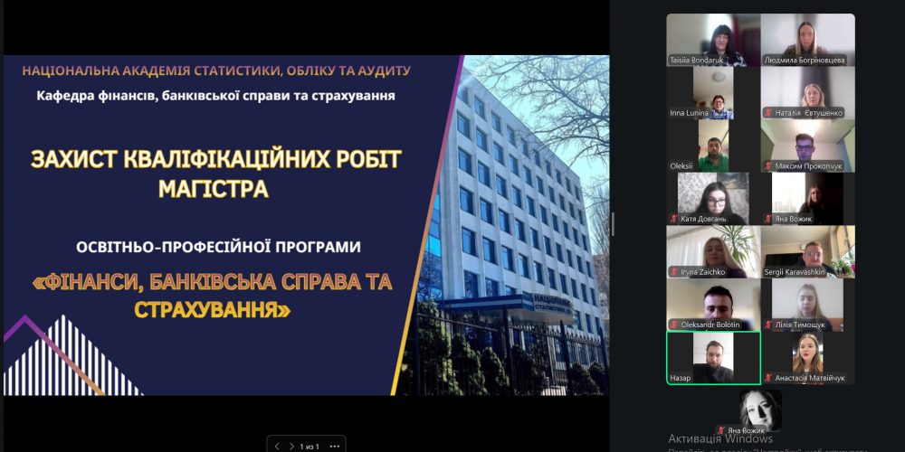 Захист кваліфікаційних робіт здобувачів другого (магістерського) рівня вищої освіти спеціальності 072 «Фінанси, банківська справа, страхування та фондовий ринок»
