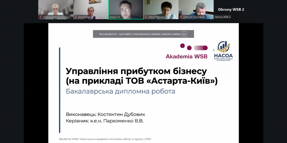 Від міжнародної освіти до професійного успіху: студенти програми подвійних дипломів «Управління підприємством» успішно захистили бакалаврські кваліфікаційні роботи